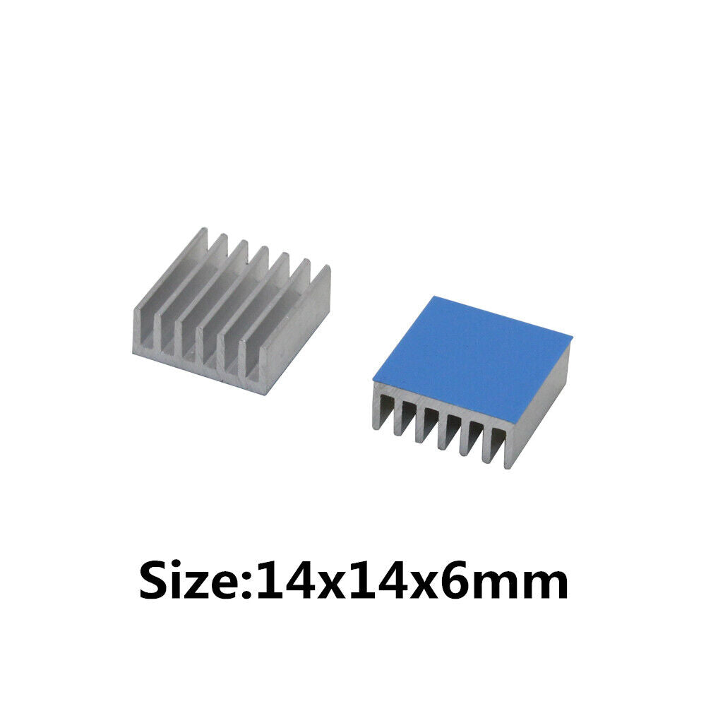 Self Adhesive Thermal Heat Sink Various sizes CPU chips electronics 5 or 10 pack