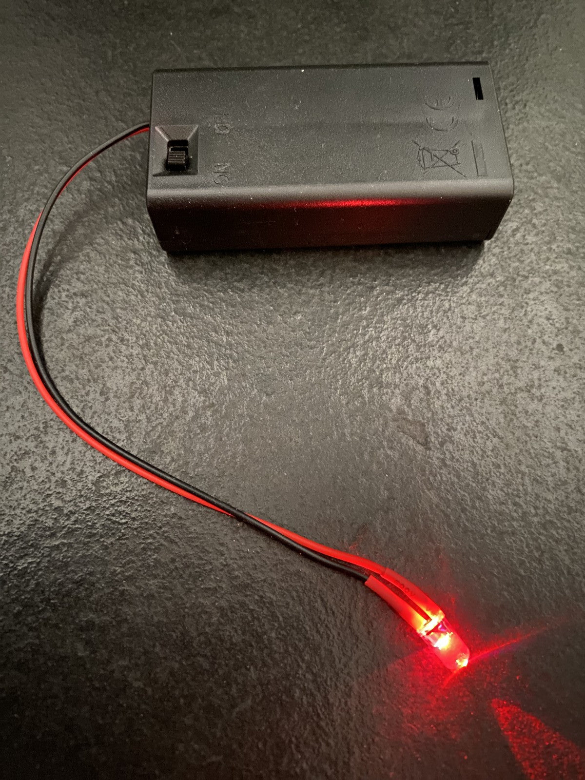 Wired LED Light with Battery Box On/Off Switch AAA or AA colours and lengths