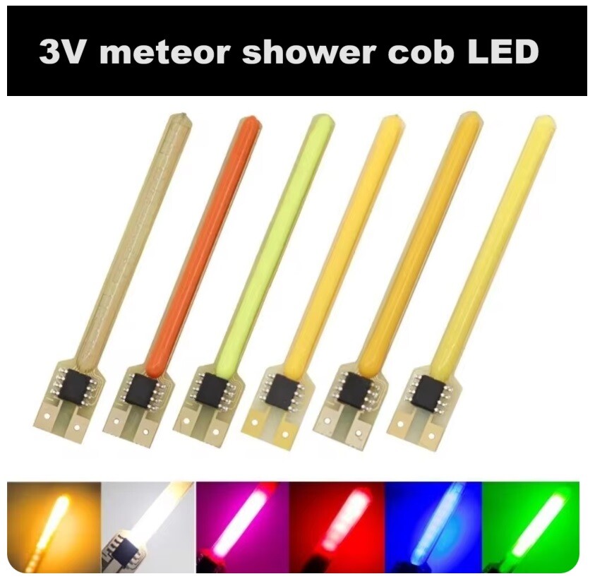 3V Cob Meteor Shower Flowing Water Lamp Led Filament DIY models gundam cosplay