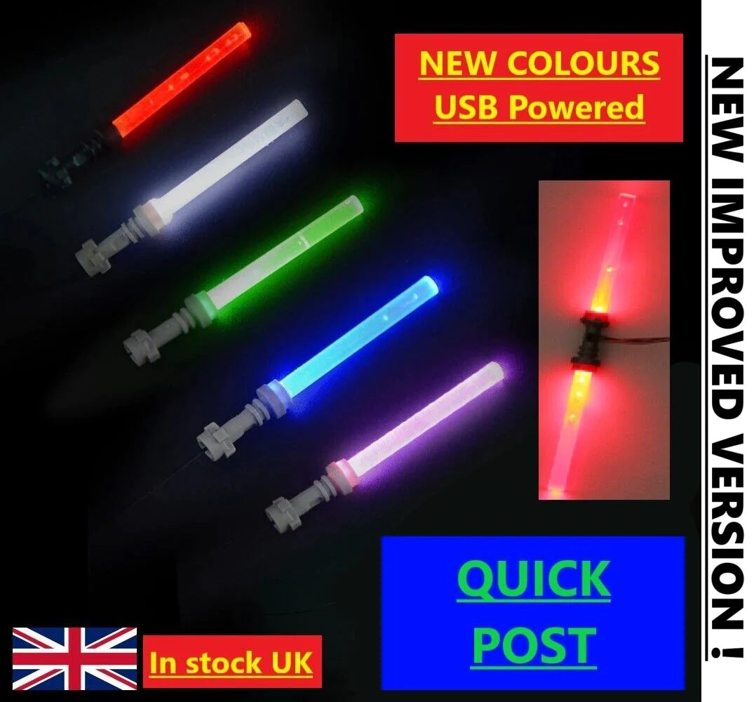 V2 USB led building block figure lightsaber for star wars mini figures