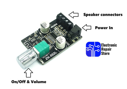 Mini HQ Bluetooth 5.0 Wireless Audio Digital Power amplifier Stereo board 50Wx2