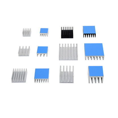 Self Adhesive Thermal Heat Sink Various sizes CPU chips electronics 5 or 10 pack