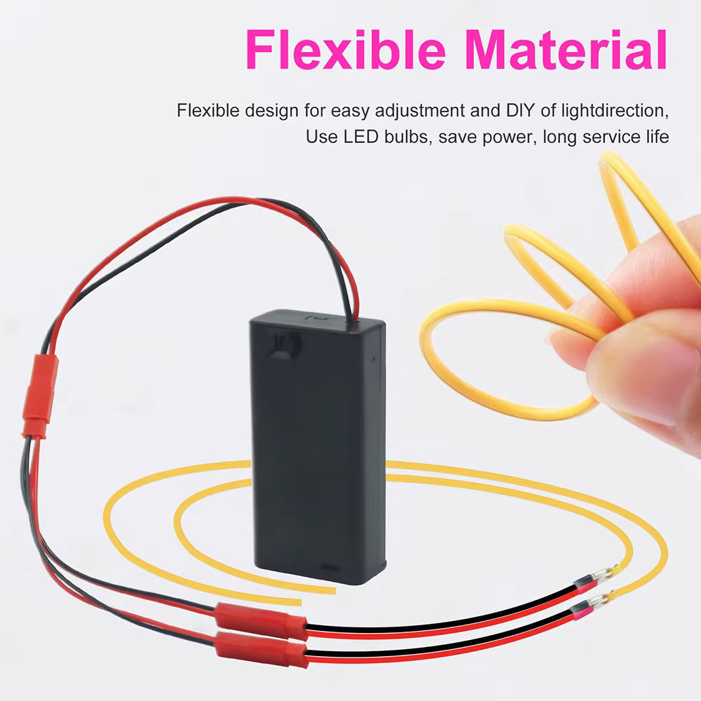 1 or 2 Flexible LED COB Filament Light AA Battery Powered Hobby Cosplay Models