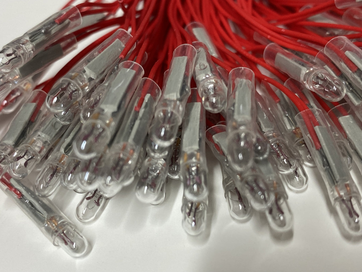 3V 3mm Incandescent Wired Rice Grain Lamp Bulb for Models DIY trains etc