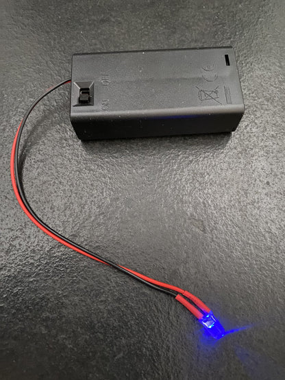 Wired LED Light with Battery Box On/Off Switch AAA or AA colours and lengths