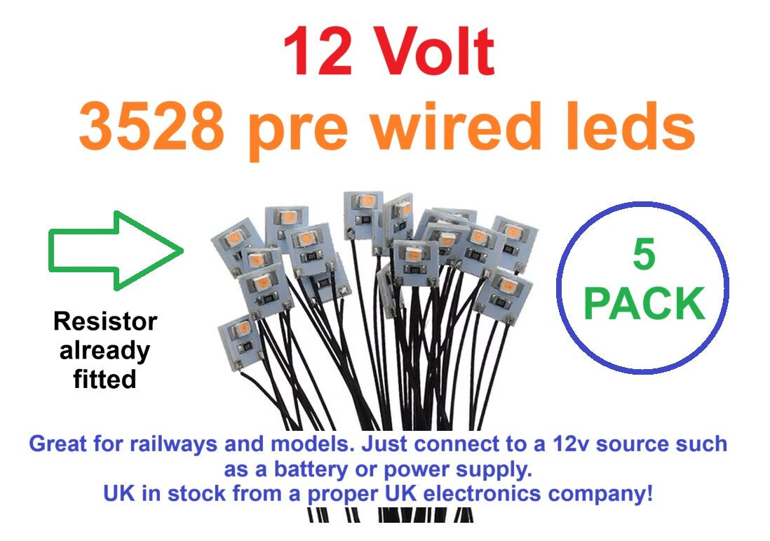 Model Railway Building Lights 12V Pre Wired LEDs OO HO N Gauge Doll House Lighting
