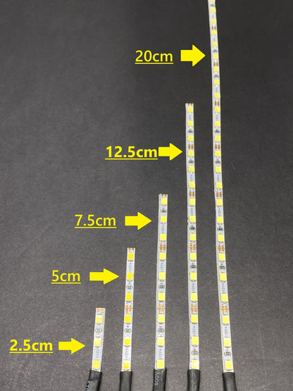 Miniature 12v 3mm LED Strip Thin For Models Railways Colours Warm Cool White UK