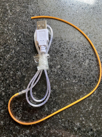 USB Flexible LED Filament Light 5V | 13cm 30cm Noodle Glow | Cosplay Model DIY UK