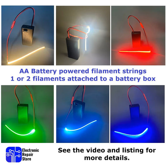 1 or 2 Flexible LED COB Filament Light AA Battery Powered Hobby Cosplay Models