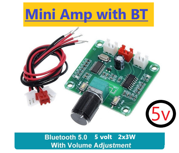 SALE Super Mini Bluetooth Amplifier 2x3W with cables 5v low power requirements