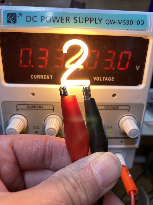 3V LED NUMBERS cob Led Filament DIY models gundam cosplay