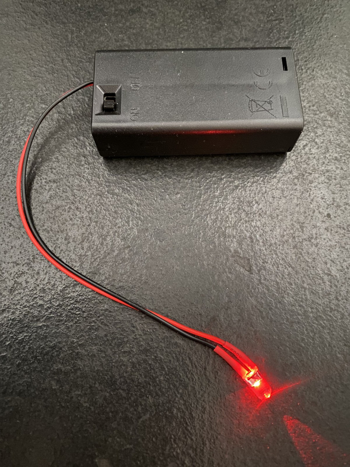 Wired LED Light with Battery Box On/Off Switch AAA or AA colours and lengths