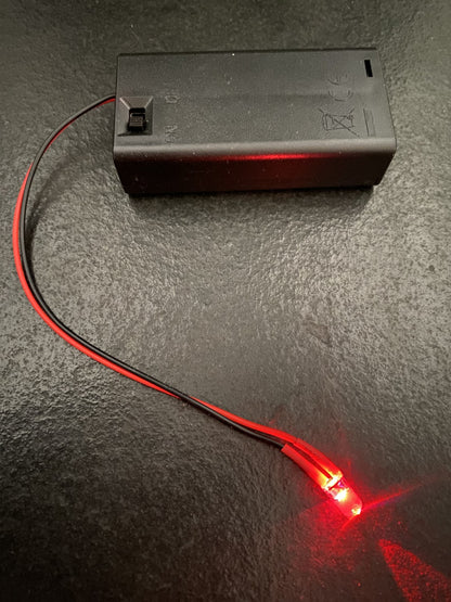 Wired LED Light with Battery Box On/Off Switch AAA or AA colours and lengths