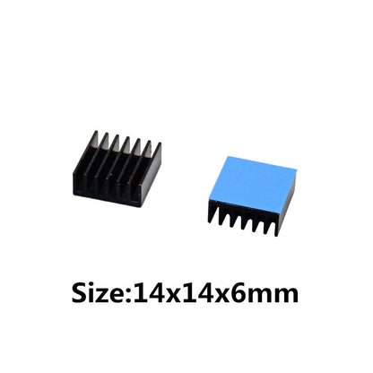 Self Adhesive Thermal Heat Sink Various sizes CPU chips electronics 5 or 10 pack