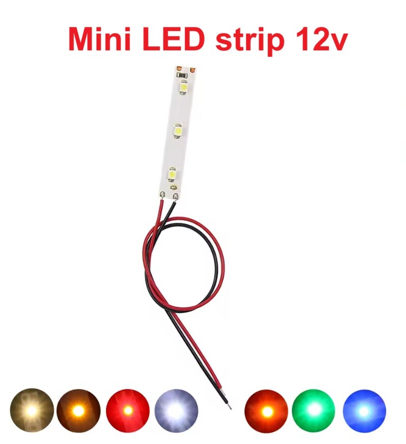 12v Mini LED Lighting Strip for Railway and Models OO HO N gauge UK stock