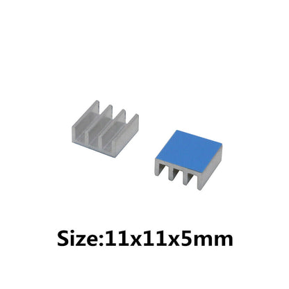Self Adhesive Thermal Heat Sink Various sizes CPU chips electronics 5 or 10 pack