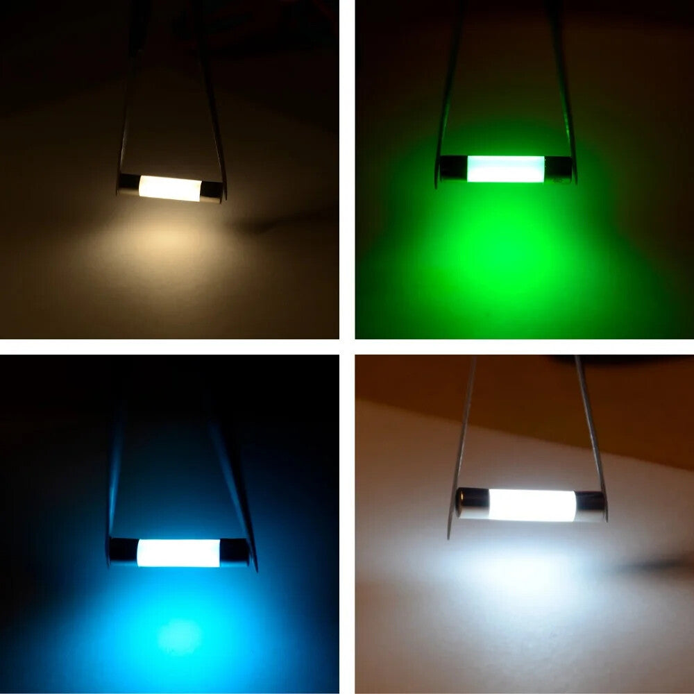 Frosted Opaque AC DC 6V 8V 12v Festoon LED Fuse Lamp Bulb  4 colours Hifi VU meter
