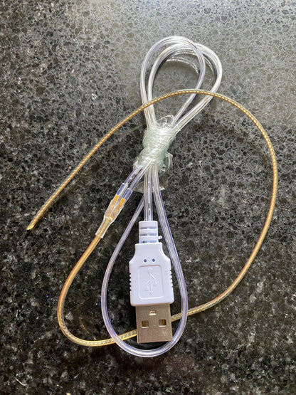USB Flexible LED Filament Light 5V | 13cm 30cm Noodle Glow | Cosplay Model DIY UK