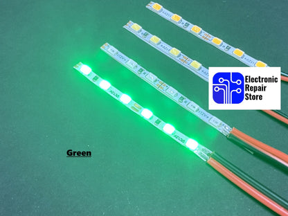 Miniature 12v 3mm LED Strip Thin For Models Railways Colours Warm Cool White UK