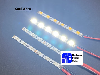Miniature 12v 3mm LED Strip Thin For Models Railways Colours Warm Cool White UK