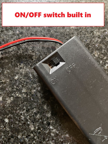 Flashing Dummy Red LED Security Light Alarm Car Bell Box AA Battery with holder