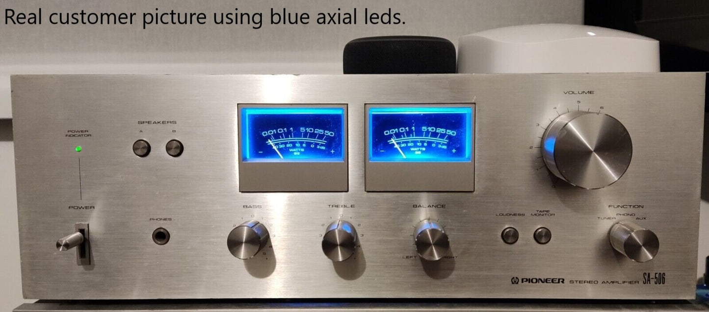 6v 8V Axial VU Meter Lamp Bulb Light LED replacement for HiFi repair Colours