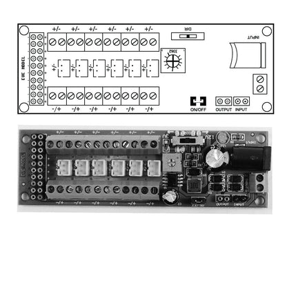 Power distribution board for trains models leds street lights hobbies 3v to 24v