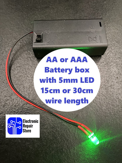 Wired LED Light with Battery Box On/Off Switch AAA or AA colours and lengths