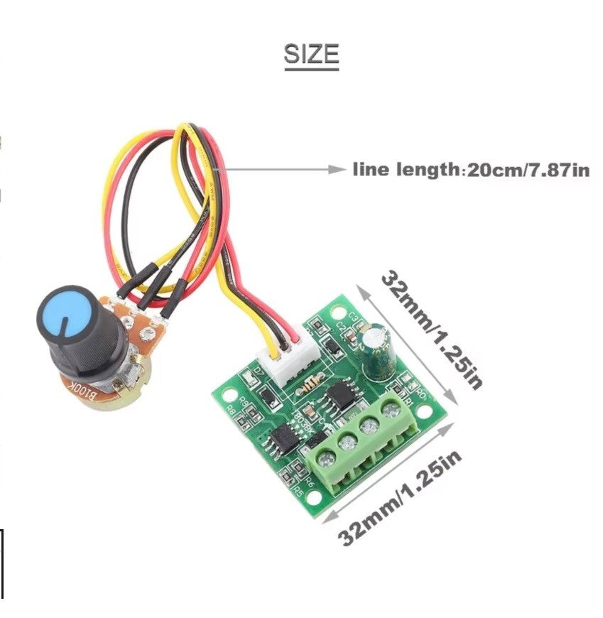 PWM LED Dimmer Module 3V-12V DC Brightness Speed Controller Model Railway LEDs