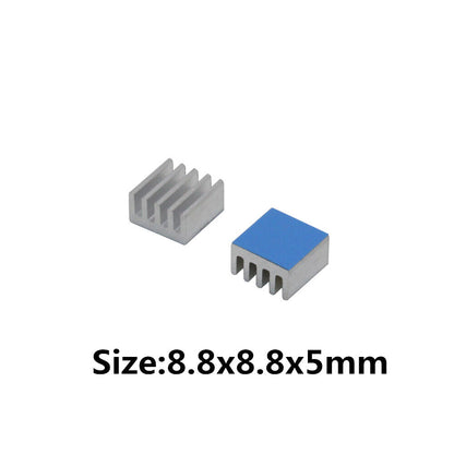 Self Adhesive Thermal Heat Sink Various sizes CPU chips electronics 5 or 10 pack