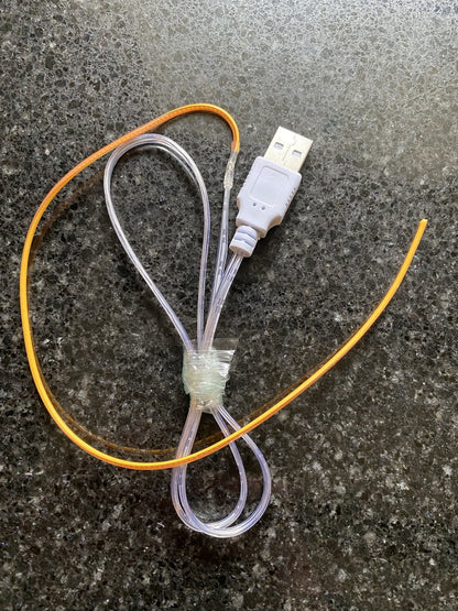 USB Flexible LED Filament Light 5V | 13cm 30cm Noodle Glow | Cosplay Model DIY UK