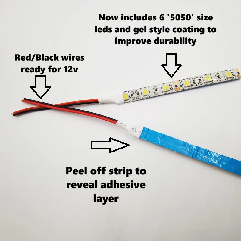 12v 10cm 6 LED Lighting Strip for Railway and Models OO HO N gauge UK stock