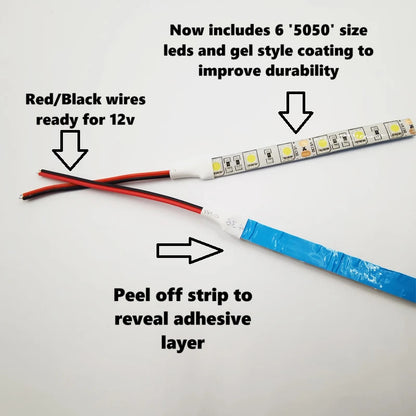 12v 10cm 6 LED Lighting Strip for Railway and Models OO HO N gauge UK stock