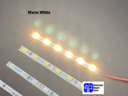 Miniature 12v 3mm LED Strip Thin For Models Railways Colours Warm Cool White UK