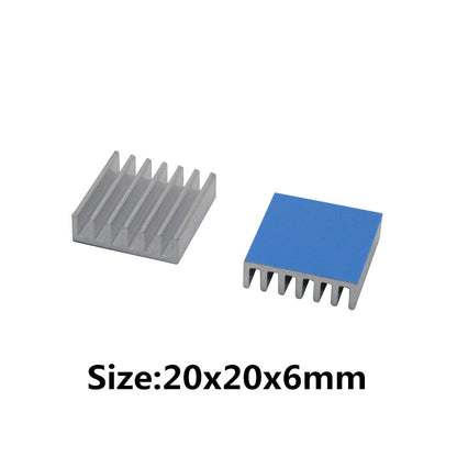 Self Adhesive Thermal Heat Sink Various sizes CPU chips electronics 5 or 10 pack