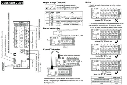 Power distribution board for trains models leds street lights hobbies 3v to 24v