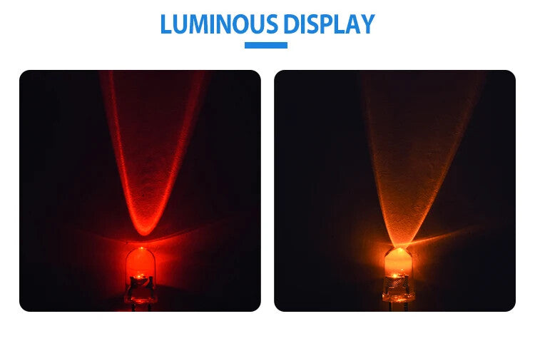 3mm 5mm Candle LED Flicker Red Yellow White Light Flickering 3v 5v UK stock