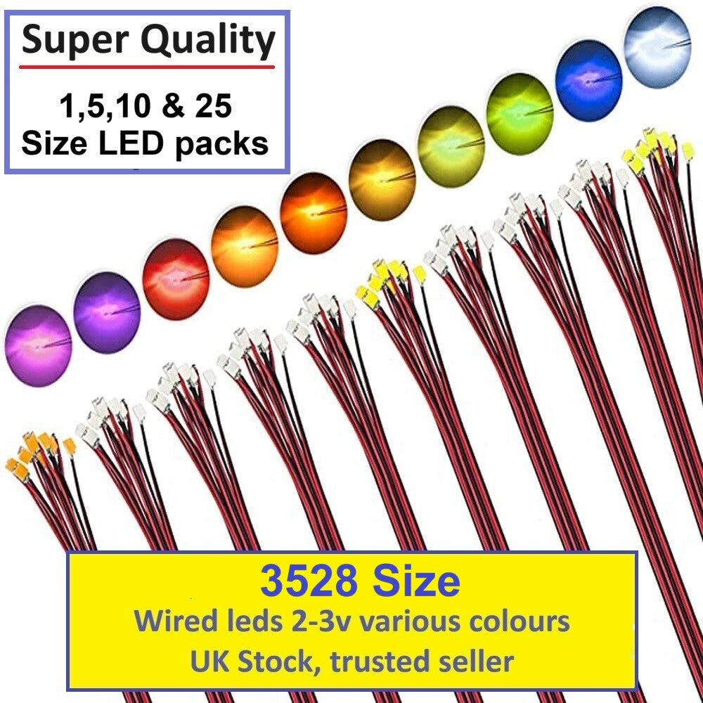 3528 LED wired 2V 3V Model Trains High Quality UK In stock