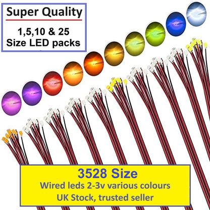 3528 LED wired 2V 3V Model Trains High Quality UK In stock