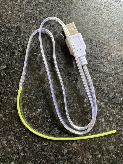 USB Flexible LED Filament Light 5V | 13cm 30cm Noodle Glow | Cosplay Model DIY UK