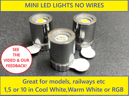Mini LED Light wireless battery powered for highlight effects models railways