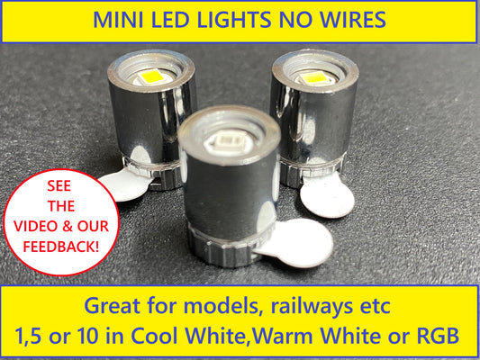 Mini LED Light wireless battery powered for highlight effects models railways