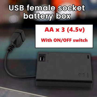 USB Battery Box 3 X AAA 4.5V with on off switch easy to use