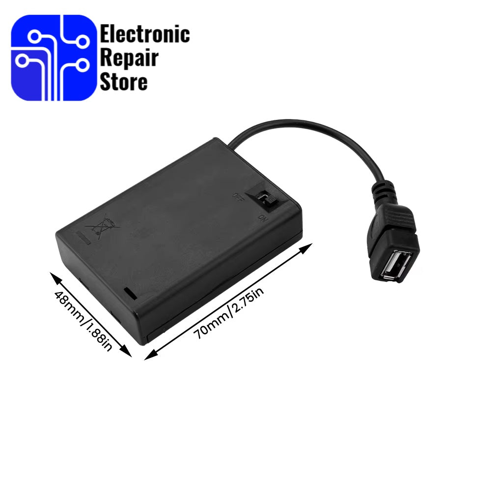 USB Battery Box 3 X AAA 4.5V with on off switch easy to use