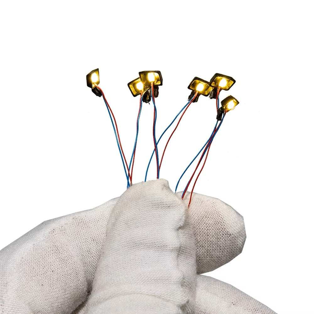 5x Prewired SMD LED Lights 3V Warm White HO OO Gauge Model Railway Diorama Lamps