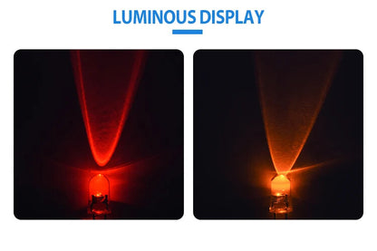 3mm 5mm Flickering Candle LED Light Orange Red Yellow White 3V 5V Models UK