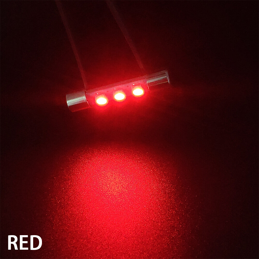 AC DC 6V 8V 12v Festoon LED Fuse Lamp Bulb Warm Cool White Blue Red Green Hifi