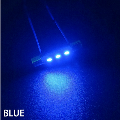 Diffused Opaque 6V 8V 12v Festoon LED Fuse Lamp Bulb Warm Cool White Blue Red Green Hifi