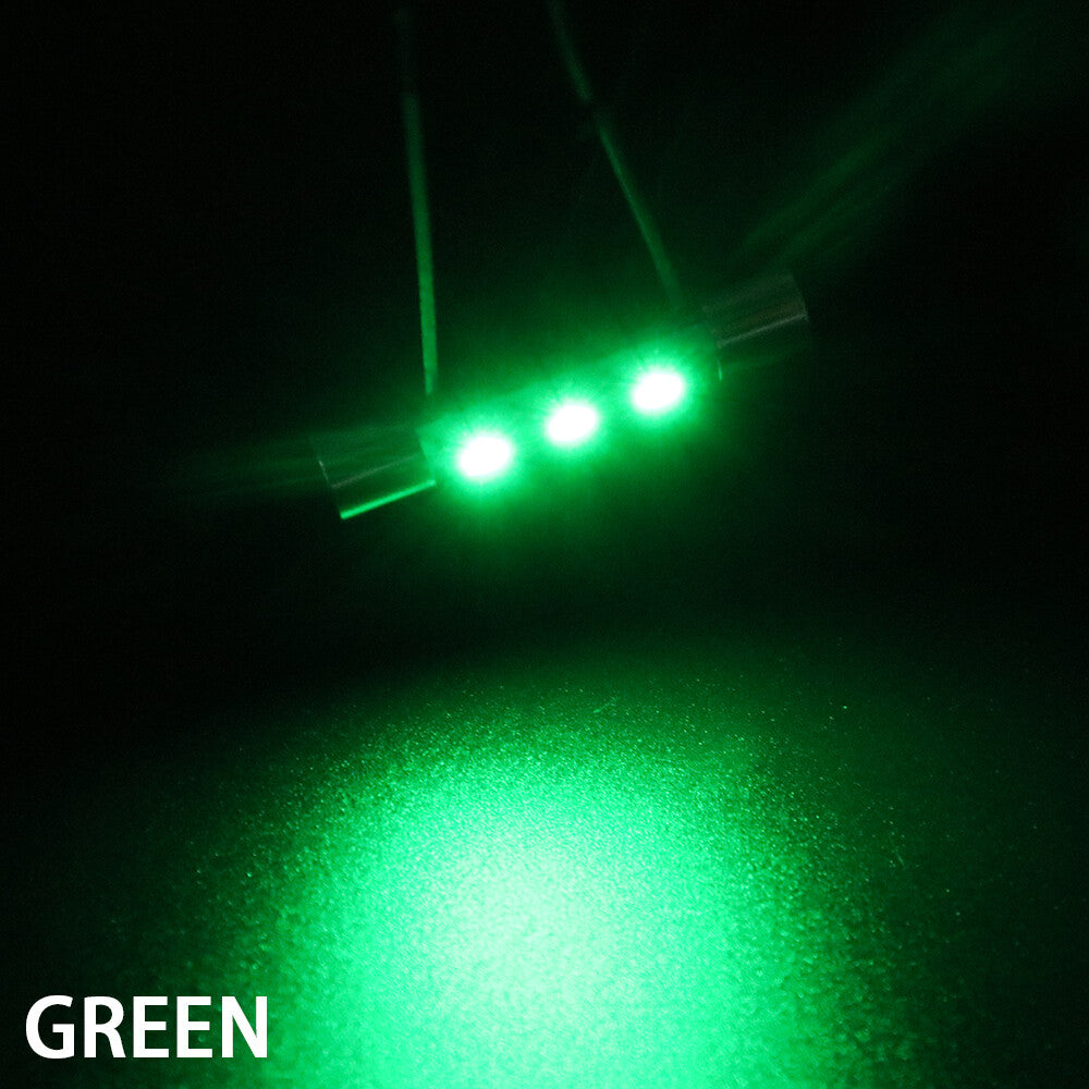 Diffused Opaque 6V 8V 12v Festoon LED Fuse Lamp Bulb Warm Cool White Blue Red Green Hifi