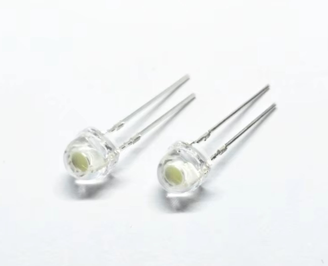 12V 5mm STRAW HAT bright clear lens LED with built in resistor for models trains